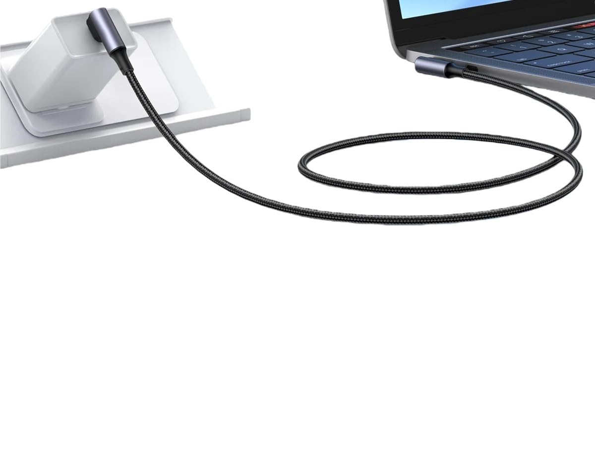 Cable de carga USB C a USB C para carga rápida Cha/*rger 4.0 PD cable de carga rápida*/ing (100 W doble ángulo, 300 cm)