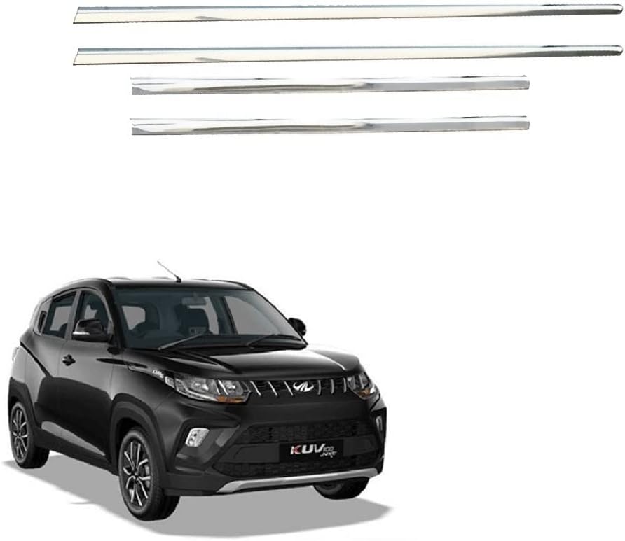 Car Lower Window Garnish Chrome Stainless Steel Suitable for Mahindra KUV 100