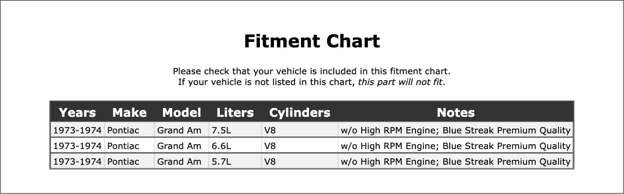 Ignition Contact Set and Condenser Kit Compatible With Pontiac Grand Am 1974 1973 P-3875592