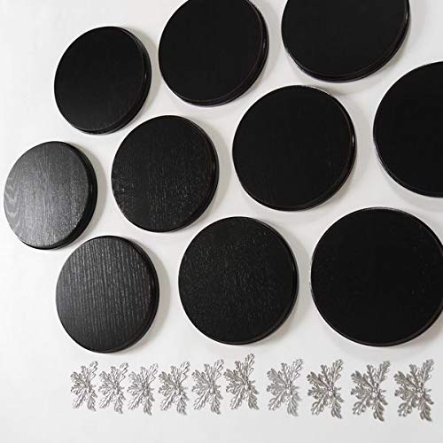 GTK - Geweihe & Trophäen KRUMHOLZ 10 Placas de cuña de 19 cm con 10 Portadas de Hojas de Roble de 6 Hojas