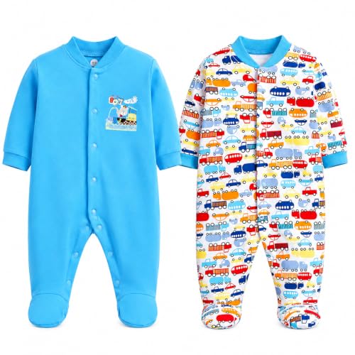 Image of EIO 100% Cotton Rompers Sleepsuits Jumpsuit Night Suits for Infants Newborn Baby Boys & Girls