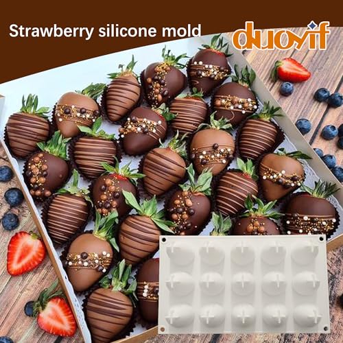 duoyif Strawberry Silicone Mould, Strawberry Mousse Mould, Strawberry Baking Mould, Silicone Fruit Mould - Image 2