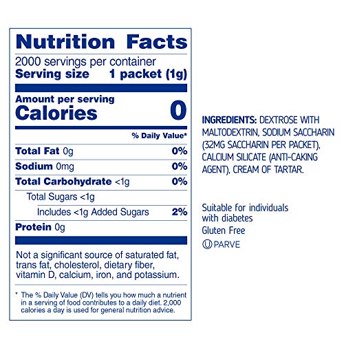 SUGARLY SWEET Zero Calorie Sweetener Packets with Saccharin, Sugar Substitute, Sugar Alternative, Pink Sweetener Packets, 2,000 Packets - Thumbnail 5