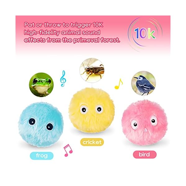 Buntyjoy cat toys, interactive cat toys for indoor cats exercise, 3 pack fluffy plush chirping catnip toys, fun kitty kitten kicker toys - image 3
