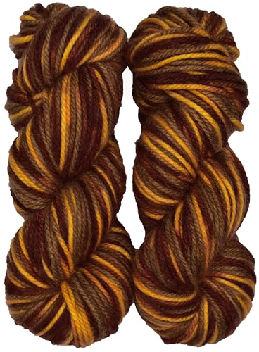 Image of M.G ENTERPRISE Os wal Knitting Yarn Thick Chunky Wool, Varsha Deep Mustard Mix 200 gm Best Used with Knitting Needles, Crochet Needles Wool Yarn for Knitting. by M.G ENTERPRISE Os Wall