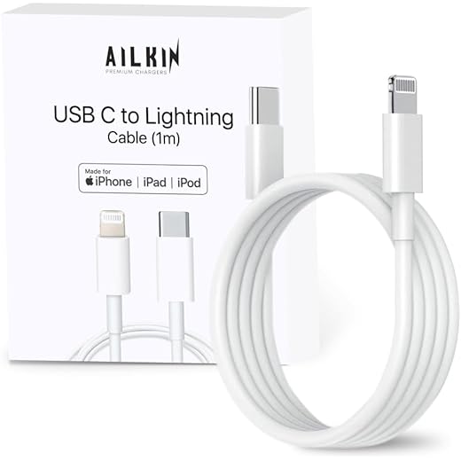 AILKIN Lightning Fast Charger Cable 1M