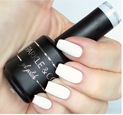 Sparkle & Co. Gel Color 002 White Soak Off UV/LED Gel Nail Polish 15ml