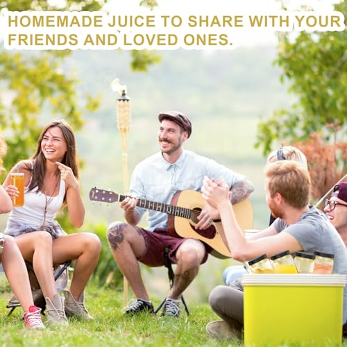 Image of Ruckae Gold 16oz 10 Pack Juice Bottles, Glass Bottles Juicing with Lids, Smoothie Cup Lids and Straws, Water Bottle Mason Jar Drinking Glasses for Juicing, Smoothies, Kombucha