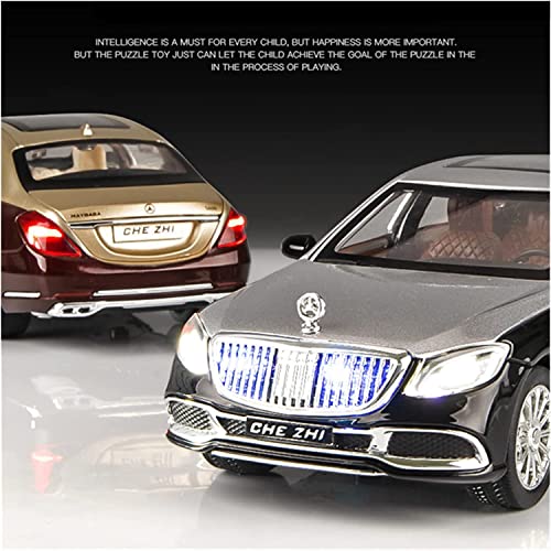 Image of Invite Enterprise Toy car Model 1:24 for Maybach S600 Alloy Metal Car Model Diecast Toy with Sound and Light Great Gift for Boys and Girls Above 3 Year【Colors as Per Stock】