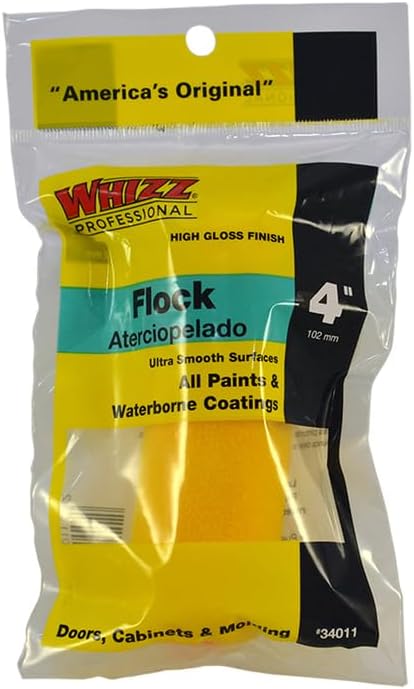 10-Pack of 4″ Work Tools 34011 Whizz Flock Low Density Foam Mini-Roller Cover
