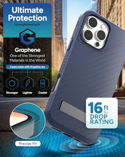 Coque à clipser iPhone 16 Pro Max ZAGG Denali étui de protection MagSafe bleu