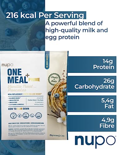 NUPO ONE MEAL +Prime Pancakes I Tasty meal replacement for a balanced diet plan I Helps you lose weight I High in protein I No added sugars I 24 vitamins and minerals I 15 meals - Image 3