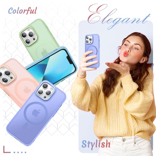 Image of for iPhone 13 Pro Max Case, Matte Magnetic Phone Case, Lavender Purple