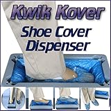 Easy Use Kwik Kover Disposable Shoe Cover Overshoe Dispenser with 50 FREE Disposable Shoe Covers for the Home, Hygiene Areas, Boats, Yachts, Food Production, Crime Scenes, Show Homes. So Easy to Use they will be Used