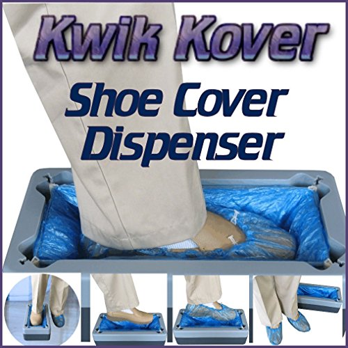 Easy Use Kwik Kover Disposable Shoe Cover Overshoe Dispenser with 50 FREE Disposable Shoe Covers for the Home, Hygiene Areas, Boats, Yachts, Food Production, Crime Scenes, Show Homes. So Easy to Use they will be Used