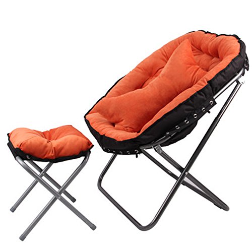 ZHDWM Lazy Sofa Chair Leisure Chairs Back Chairs Folding Chairs Single Sofa Pregnant Women Reclining Chair Fashion Chair Three - Piece Folding chair (Color : Pink)