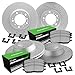 R1 Concepts Front Rear Brakes and Rotors Kit |Front Rear Brake Pads| Brake Rotors and Pads| Performance Sport Brake Pads and Rotors| Hardware Kit WMSH2-67044