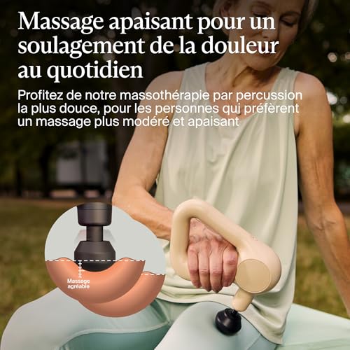 Theragun Relief pistolet de massage à percussion portable – Facile à utiliser, confortable et léger pour soulager la douleur quotidienne dans le cou, le dos, les jambes, les épaules et le corps- Sable – vue 3