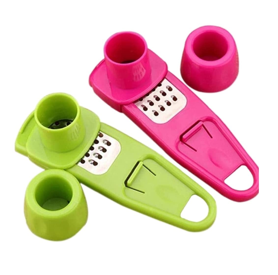 Spremiaglio Schiaccia-zenzero 2pcs Ginger Garlic Presss Grinding Grater Planer Slicer Cutter Cooking Tool Facile da Premere