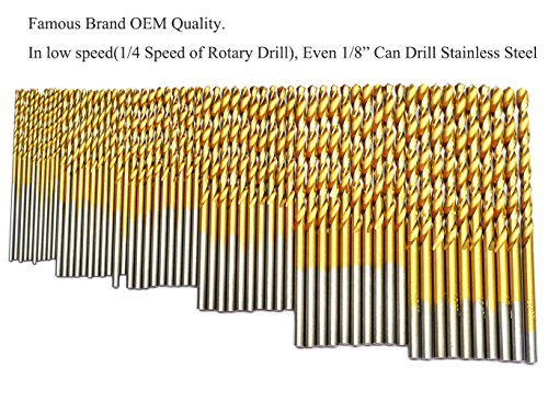 Bostal DBMS60 60Pcs Drill Bits Set 1/8 1/16 3/64 5/64 3/32 7/64 Micro Drill Twist Drill Bit Set Jobbers Length Mini Micro Drill Perfect Use thumb #5