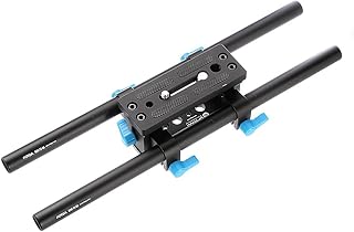 Fotga DP3000 M2 Placa de base de haste de trilho de 15 mm para câmera HDV DSLR Follow Focus Rig