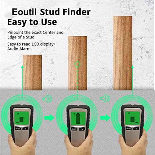 Stud Finder Wall Scanner, 5 in 1 Electric Multifunctional Stud Sensor Beam Finders, Wall Detector Center Finding with LCD Display and Audio Alarm for Wood, Metal, Studs, AC Wire