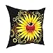 Biedronka słonecznik poszewka na poduszkę kwadratowa dekoracyjna poszewka na poduszkę z niewidocznym zamkiem 45 x 45 cm do salonu