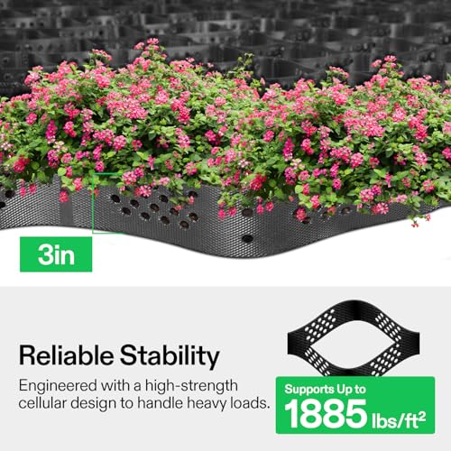 Image of VIVOSUN 3'' Depth Ground Grid, 6.5x17 ft, High-Density HDPE Geo Cell