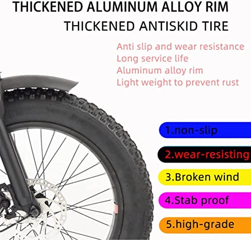 Triciclo para adultos de 20" con neumáticos gruesos, 7 velocidades, para mujer, bicicleta de montaña clásica con canasto miniatura 6