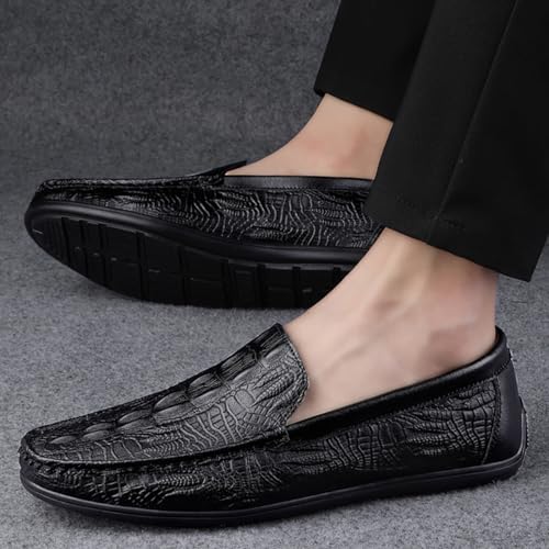 Men's Slip On Driving Loafers,Lightweight All-Day Comfort Non-Slip Soft Sole Penny,Fashion Casual Business Dress Oxford Boat Shoes2