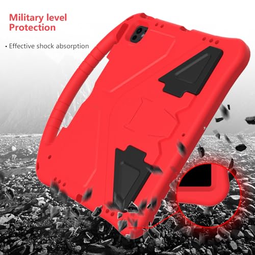 Étui iPad Air 13 2024 antichoc rouge avec béquille et sangle - 5