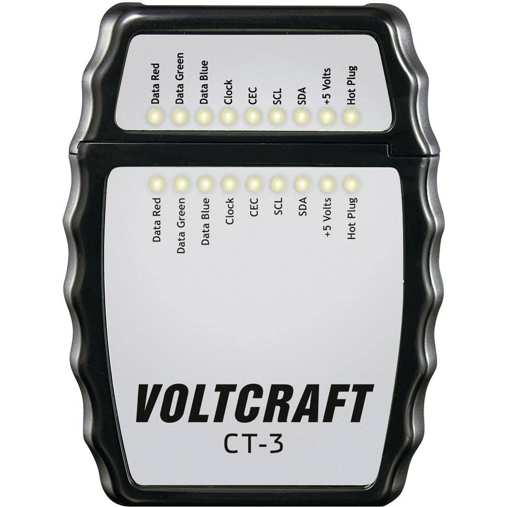Kabeltester CT-3 VOLTCRAFT CT-3 Geeignet für HDMI-Kabel Typ A,