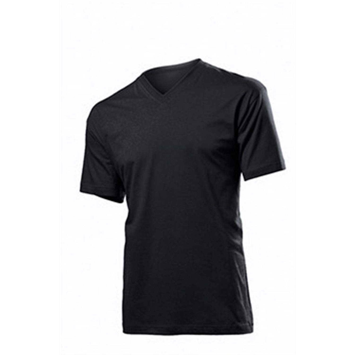 Stedman Apparel Men's Classic-T V-Neck/ST2300 Regular Fit Short Sleeve T-Shirt, Black Opal, XX-Large