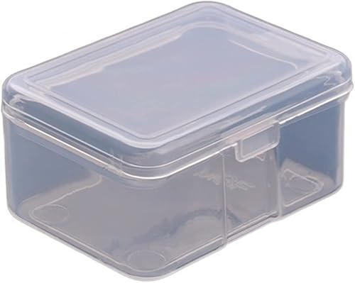 ALUKAP Caja de almacenamiento de estilo cuadrado Caja de almacenamiento de plástico transparente para joyas bordadas con diamantes para manualidades