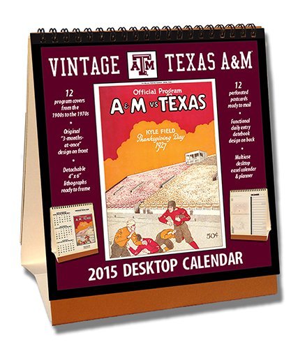 Texas A&M Aggies 2015 Easel Desktop Vintage Football Calendar by Asgard Press (2014-09-15)