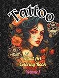 Tattoo Adult Art Coloring Book – Volume 1: Hardcover Edition: A refined collection of 50 tattoo-style line art designs to color, unwind, and express your creativity in hardcover