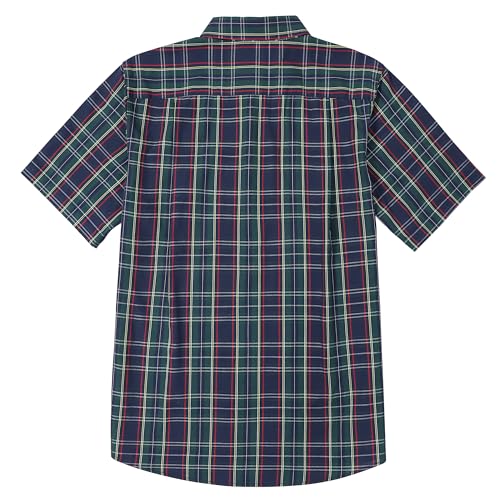 Image of Dubinik Mens Short Sleeve Button Down Shirts Soft Breathable Summer Vintage Regular Fit Lightweight Men's Casual Shirt