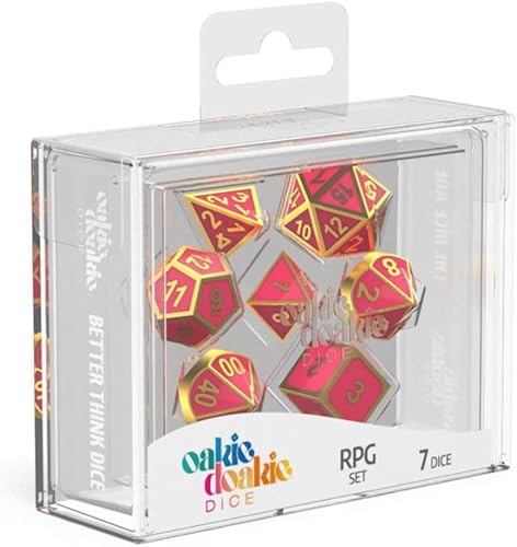 Oakie Doakie Dice RPG-Set Metal Glow/Dark Golden Princess