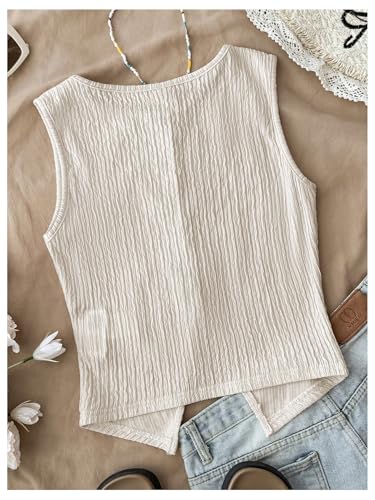 Image of GORGLITTER Girls Crop Tank Tops Cute Leopard Print Bow Y2K Sleeveless Crew Neck Summer Casual Kids Tee Going Out Tops
