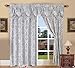 Elegant Comfort Penelopie Jacquard Look Curtain Panel Set, 54 by 84-Inch, Silver, Set of 2…