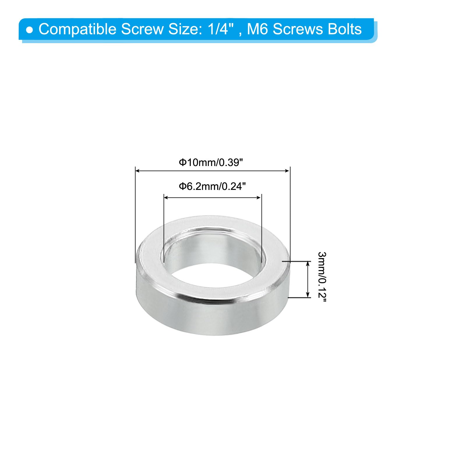 PATIKIL M6 Aluminum Spacers - Image 2