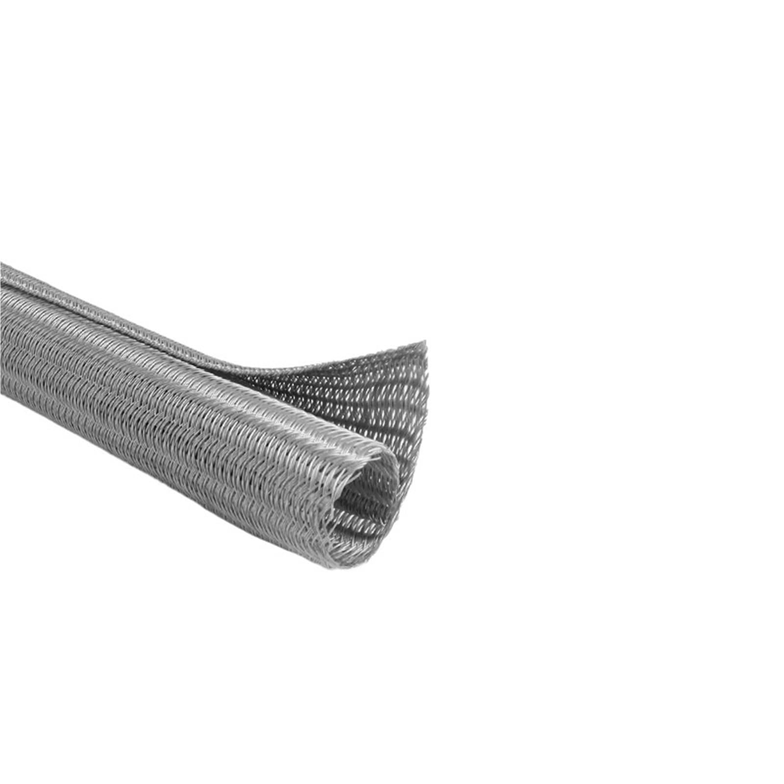 Organizador de Cables Funda de Cable Trenzada Pet Gris 3/5/8/10/13/16/19/25mm Autocerrada con Aislamiento Organizador Cables Cubierta de Gestión de Cables(13.0mm,30 Meters)