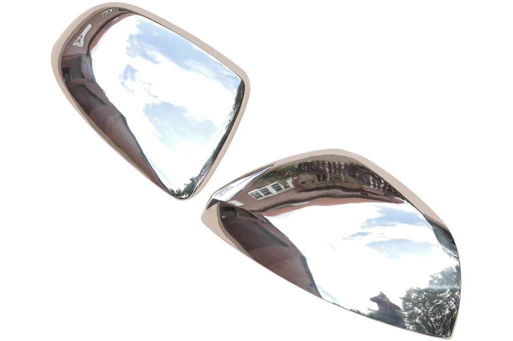 RECAMBO | Cubierta de espejo retrovisor | Compatible con Vito W447 | a partir de 2014 | Acero Inoxidable Cromado | KIT embellecedor para espejos retrovisores de coches