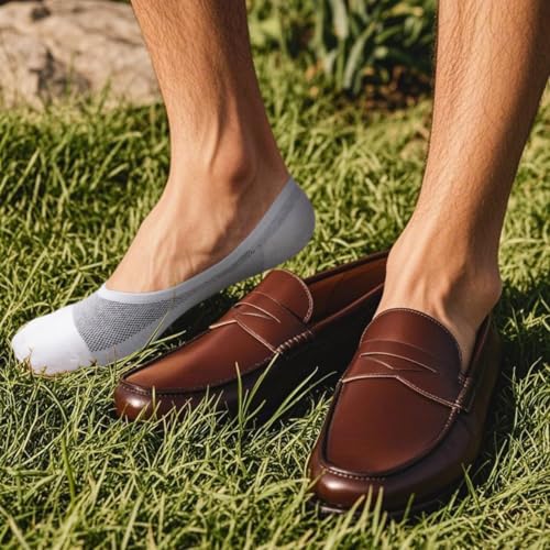 No Show Socks for Men Women, Loafer Sneakers Low Cut Invisible Socks，Footies Flat Unisex Non Slip Short Sock3
