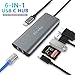 Etrvduy USB C Hub, Multiport USB C Adapter with 4K USB C to HDMI Converter, 2 USB 3.0, Card Reader, Type C Charging, Gigabit Ethernet, USB C Dock Compatible Apple MacBook Pro 13/15/16 (Thunderbolt 3)