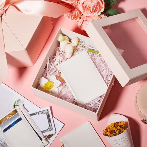 Abbylike Wallet Bulk Men Slim Minimalist Leather Wallet for Laser Engraving Card Holder Front Pocket RFID Blocking with Zipper for Men and Women DIY Church Gift3