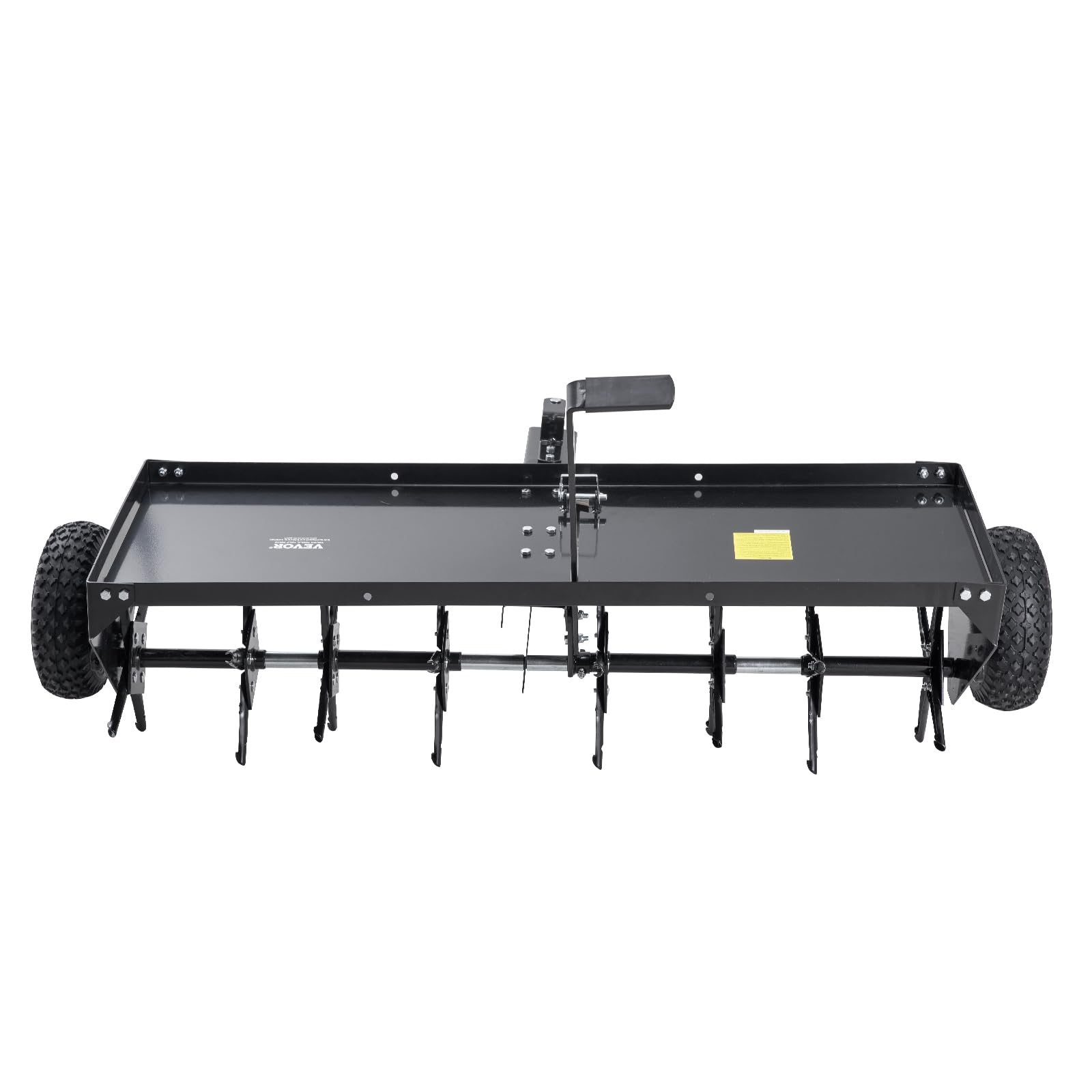 VEVOR Aerifizierer, 1500x980x885 mm, Rasenbelüfter zum Hinterherziehen mit Universalkupplung, Aufsitzmäher mit abwechselnd angeordneten Eisenspikes, Rasenlüfter für Gärten, Rasenflächen, Bauernhöfe