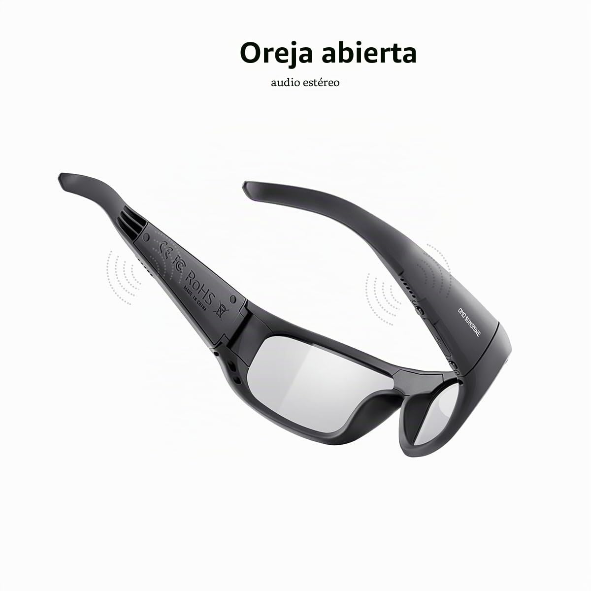 OhO Smart Glasses,Polarized Glasses with Bluetooth Speaker,Athletic/Outdoor UV Protection and Voice Control,Unisex