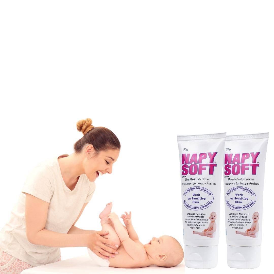 Pil Napy Soft Baby Nappy Diaper Rash Cream for Babies 50g (Pack of 2) with Aloe Vera,Glycerin,Kokum Butter & Almond Oil | Dermatologically Tested Natural Ingredients to Prevent Diaper Rashes,Soothes and moiturises baby's Nappy Area-Cruelty Free-image-18