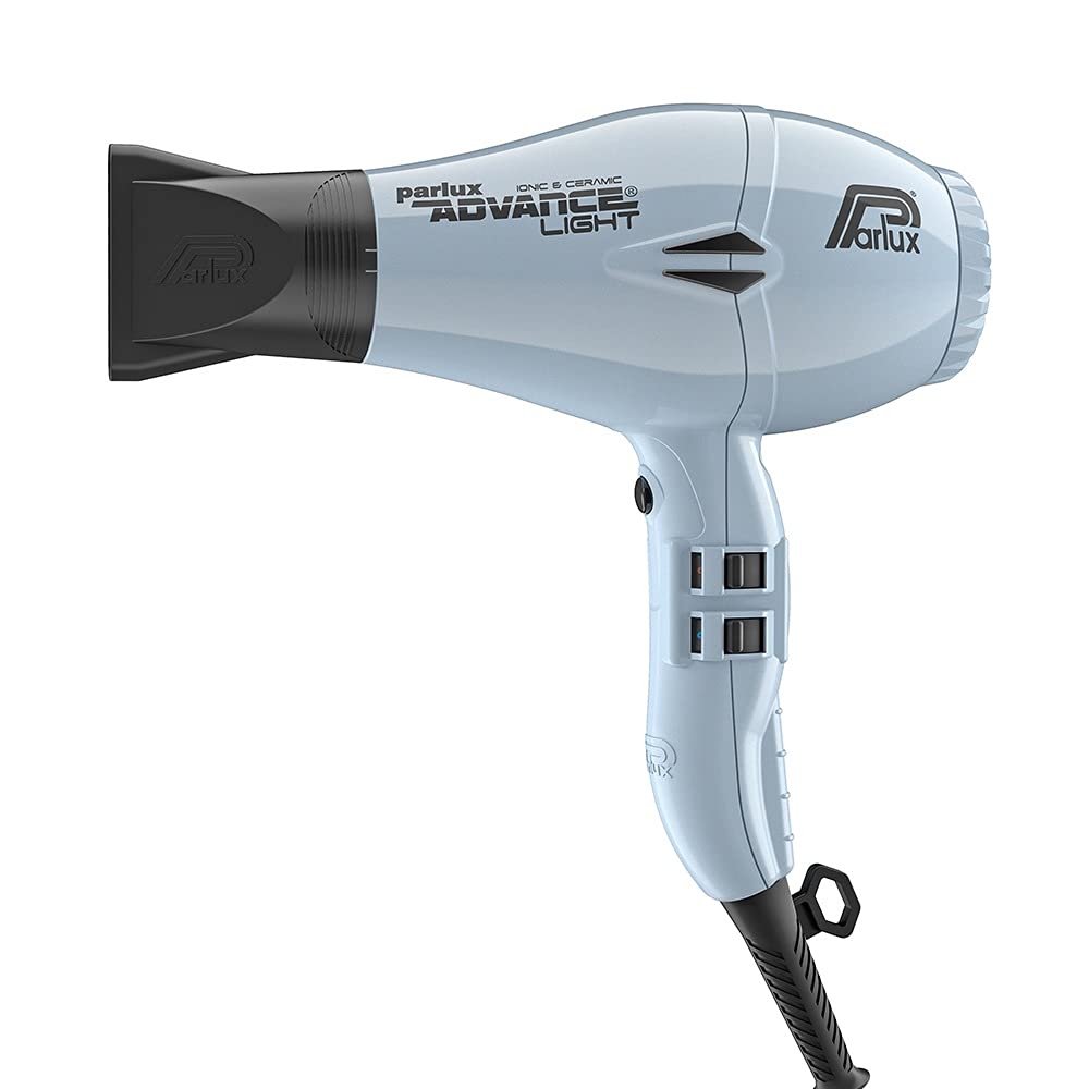 Parlux Advance Light Ice Ionic & Ceramic Hair Dryer + M Hair Designs Metal Mesh Diffuser (Bundle) – Lightweight, Fast-Drying, Frizz-Control Blow Dryer for Salon-Quality Styling